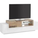 Weiße TECNOS TV-Lowboards & Fernsehtische matt aus Ahorn Breite 150-200cm, Höhe 50-100cm, Tiefe 0-50cm 