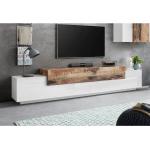 Tecnos TV-Board Coro Sideboards Gr. B/H/T: 240 cm x 51,6 cm x 45 cm, weiß (weiß hochglanz, ahornfarben) (41669355-0)