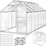 Reduzierte Moderne tectake Gewächshäuser mit Fundament aus Aluminium UV-beständig 