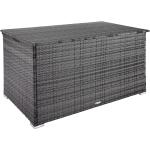 Graue Auflagenboxen & Gartenboxen 501l - 750l Pulverbeschichtete aus Polyrattan mit Deckel 