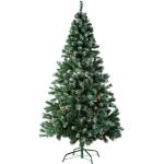 tectake Weihnachtsbaum künstlich mit Zapfen und Metallständer 180cm - grün - green plastic 402822