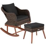 Braune tectake Polyrattan Gartenstühle aus Polyrattan rostfrei Breite 0-50cm, Höhe 50-100cm, Tiefe 50-100cm 