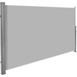 Graue tectake Seitenmarkisen aus Aluminium ausziehbar 