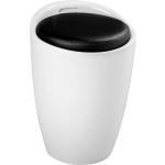 Schwarze Moderne Runde Sitzhocker aus Kunststoff gepolstert Breite 0-50cm, Höhe 0-50cm, Tiefe 0-50cm 