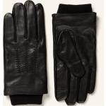 Schwarze Ted Baker Gefütterte Handschuhe aus Glattleder für Herren Größe 7 für den für den Winter 