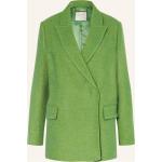 Hellgrüne Melierte Ted Baker Baumwollblazer mit Schulterpolstern aus Baumwolle für Damen Größe XS 