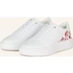 Reduzierte Weiße Blumenmuster Ted Baker Low Sneaker aus Glattleder für Damen Größe 39 