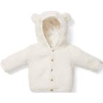 Weiße Teddyjacken für Kinder & Teddy Fleece Jacken für Kinder aus Fleece für Babys Größe 56 für den für den Winter 
