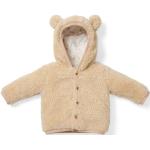 Sandfarbene Teddyjacken für Kinder & Teddy Fleece Jacken für Kinder aus Fleece für Babys Größe 104 für den für den Winter 