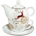 Reduzierte Weiße Tee Sets & Teekannen Sets 3-teilig 