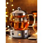 Silberne bader Tee Sets & Teekannen Sets aus Edelstahl rostfrei 4-teilig 