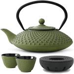 Teekanne asiatisch Gusseisen Set grün 1.25 Liter T