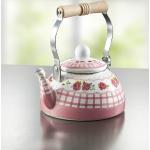 Rosa bader Teekessel aus Emaille 