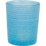 Blaue Runde Teelichtgläser aus Glas 