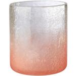 Pinke Sompex Runde Teelichthalter aus Glas 