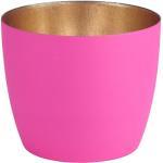 Teelichthalter Madras M hot pink matt/nudegold,