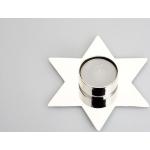 Silberne 12 cm Runde Weihnachts-Teelichthalter versilbert 