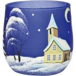 Blaue Weihnachts-Teelichthalter 