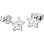 Silberne Sterne Sternohrstecker für Kinder 