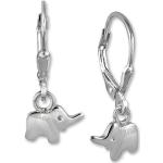 Silberne Elefanten Ohrringe handgemacht für Kinder 