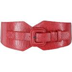 Rote Vintage Taillengürtel aus Kunstleder für Damen Einheitsgröße Weihnachten 