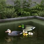 Bunte 15 cm etc-shop Deko-Vögel für den Garten mit Entenmotiv aus Kunststoff 