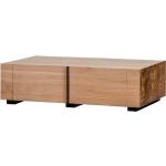 Braune Moderne Rechteckige Massivholz-Couchtische aus Massivholz mit Schublade Breite 100-150cm, Höhe 0-50cm, Tiefe 50-100cm 
