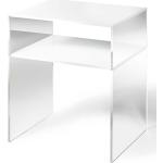 Weiße Moderne Topdesign Rechteckige Beistelltische Glas aus Acrylglas Breite 0-50cm, Höhe 50-100cm, Tiefe 0-50cm 