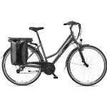 E-Bike TELEFUNKEN "Expedition XT480" E-Bikes grau Bestseller Fahrräder mit Fahrradtasche