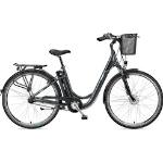 E-Bike TELEFUNKEN "Multitalent RC840" E-Bikes grau Elektro-Cityräder mit Fahrradkorb