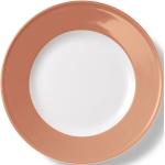 Peachfarbene Dibbern Solid Color Speiseteller & Essteller 26 cm aus Porzellan 
