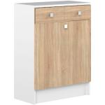 Reduzierte Weiße Wäscheschränke aus Holz mit Schublade Breite 50-100cm, Höhe 50-100cm, Tiefe 0-50cm 