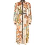 Beige Motiv Elegante Temperley Midi Midikleider & knielange Kleider mit Kaktus-Motiv für Damen für den für den Herbst 
