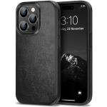 Schwarze iPhone 15 Pro Max Hüllen Art: Hybrid Cases mit Bildern aus Leder 