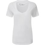 Reduzierte Weiße tentree Bio V-Ausschnitt T-Shirts für Damen Größe L 