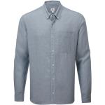 Tentree Mens Hemp Button Front Shirt blue fog - Größe XXL
