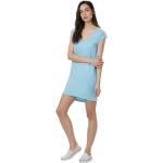 Blaue Casual tentree Bio Shirtkleider mit Cutwork aus Spitze für Damen Größe XL für den für den Sommer 