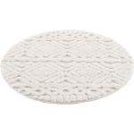 Reduzierte Beige Moderne Carpet City Runde Shaggy Teppiche 200 cm aus Textil 