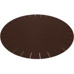 Schokoladenbraune Hey Sign Franse Runde Runde Teppiche 150 cm aus Filz 