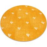 Orange Vintage Runde Runde Teppiche 150 cm aus Polyamid 