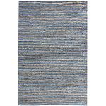 The Rug Republic Teppich handgefertigt Folsom, 120 cm x 180 cm, Blau/Natur