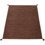 Reduzierte Braune Unifarbene Moderne Paco Home Rechteckige Kelim Teppiche aus Baumwolle 