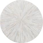 Reduzierte Weiße Skandinavische Beliani Runde Kuhfellteppiche aus Leder Breite 100-150cm, Höhe 100-150cm, Tiefe 0-50cm 