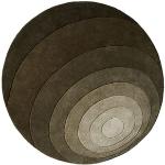 Dunkelgrüne Skandinavische Verpan Luna Runde Runde Teppiche aus Textil 
