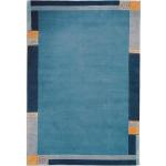 Blaue Moderne Luxor Living Runde Wollteppiche 200 cm aus Wolle 