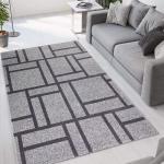 Reduzierte Schwarze Moderne Allergiker Rechteckige Design-Teppiche aus Textil 