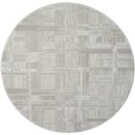 Beige Retro Runde Runde Teppiche 120 cm aus Textil 