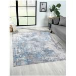 Reduzierte Blaue Moderne Teppiche aus Textil maschinenwaschbar 160x230 