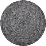 Schwarze Runde Runde Teppiche 160 cm aus Textil 