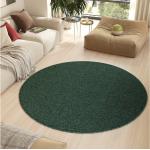 Grüne Unifarbene Moderne Runde Runde Teppiche 80 cm aus Polypropylen maschinenwaschbar 